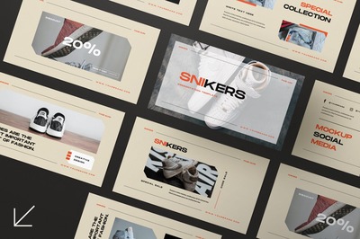 现代创意企业营销策划图文排版设计ppt+keynote模板 Snikers Creative ppt+keynote Template